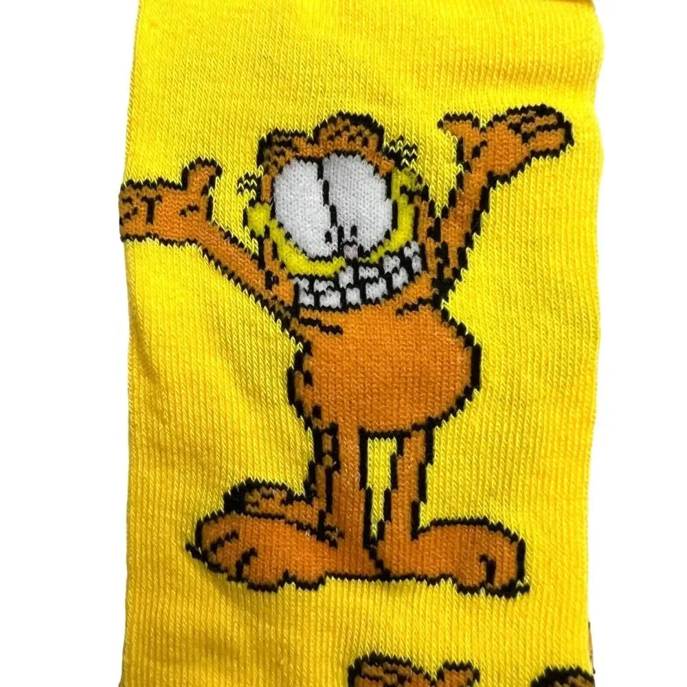 Odd Sox Unisex Nickelodeon Garfield the Cat Novelty Crew Socks Mens Shoe 6 to 12